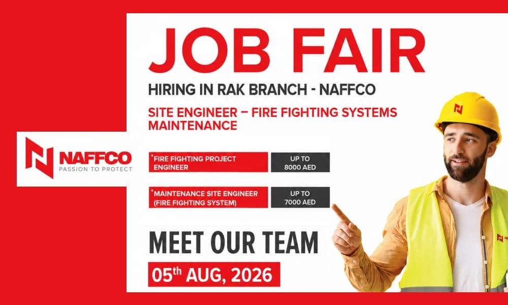 NAFFCO Job Fair 2026: RAK Branch Announces Walk-in Hiring for Fire Fighting Engineers